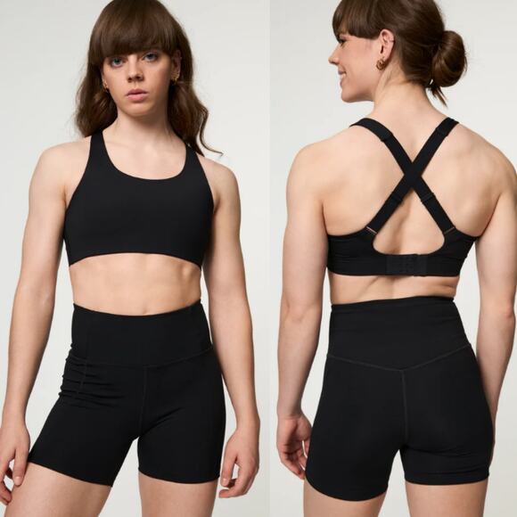 Girlfriend Collective Simone High Support Compression Sports Bra in Black XL - Picture 2 of 9